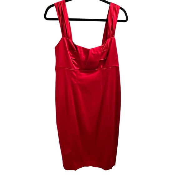 ✌️ 2/$40 ✌️ Calvin Klein Womens Red Sleeveless Cocktail Dress Size 12 - Picture 1 of 7